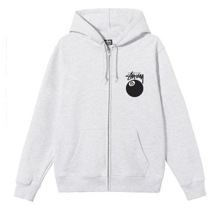 8 Ball Zip Kapuzensweatshirt Grau