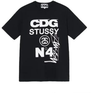 Stussy CDG X Schwarz T-Shirt