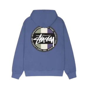 Stussy Blau Zip Up Kapuzensweatshirt