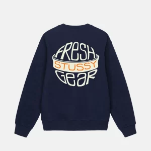 Stussy Fresh Gear Marineblaues Crew