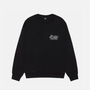 STUSSY IST CREW PIGMENTGEFÄRBT – Schwarz