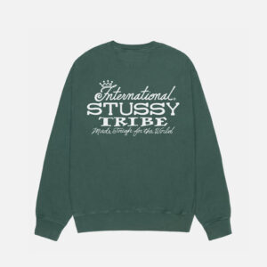 Stussy Ist Crew Pigmentgefärbt – Grün