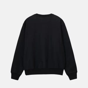 STUSSY OVERDYED STOCK LOGO CREW SCHWARZ