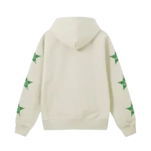 Stussy Creme Zip Up Kapuzensweatshirt