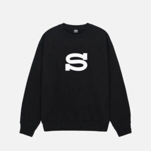 Stussy Buchstabenmann Pullover Schwarz