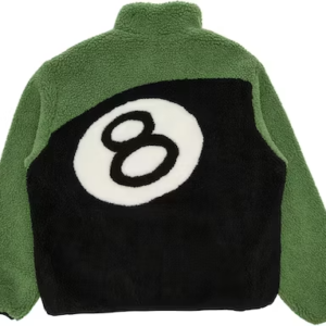 Stussy 8 Ball Sherpa Wendejacke – Grün