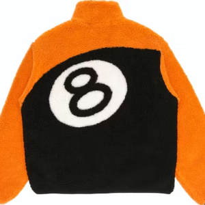 Stussy 8 Ball Sherpa Wendejacke – Orange