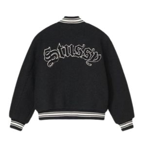 Stussy – Schwarze Collegejacke Aesthetic