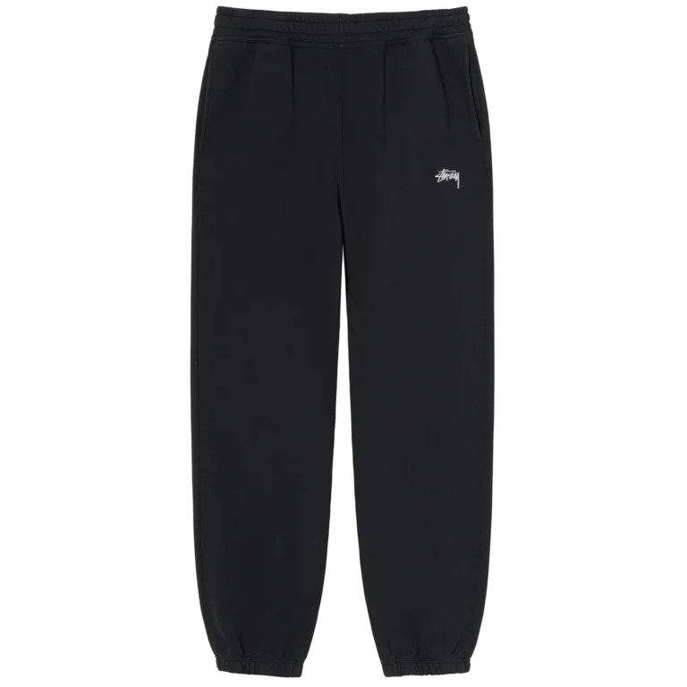 Stussy Stock Logo Schwarze Sweatpants