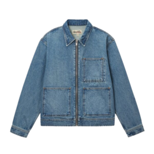 Stussy Zip Arbeitsjacke Denim-Blau